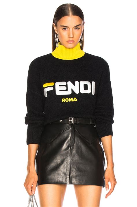 fendi logo knit sweater|Fendi oversized sweater.